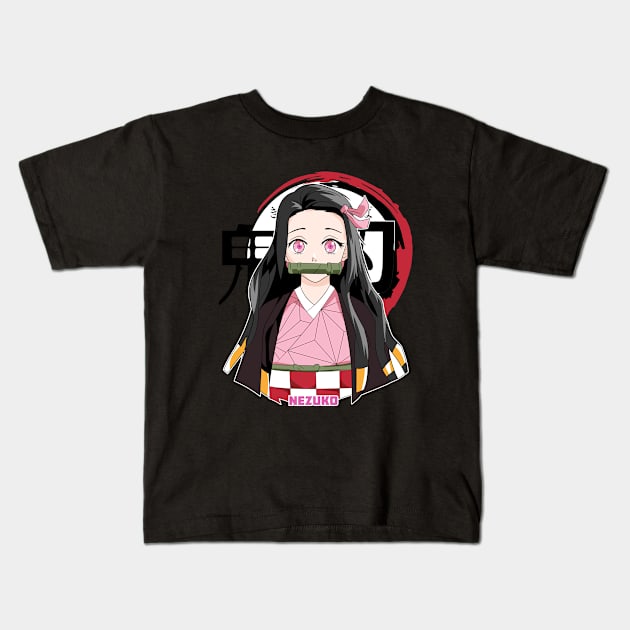 nezuko kimetsu no yaiba Kids T-Shirt by Demonstore